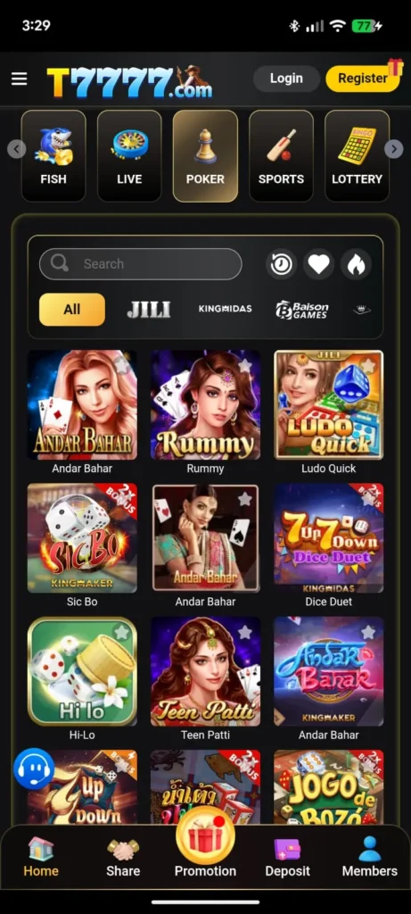 Card Games on T777 Game