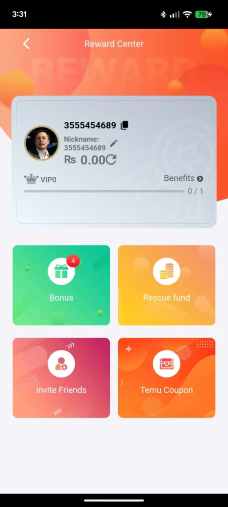 Reward Center T 777 game